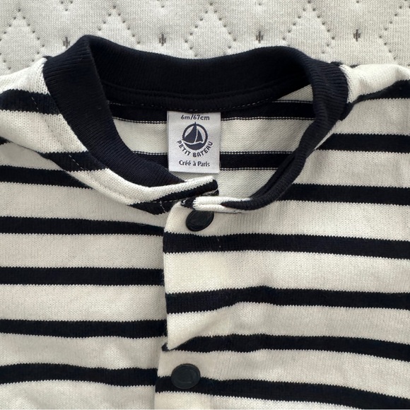 Petit Bateau Long Sleeve Striped Jacket 6m - Picture 3 of 7